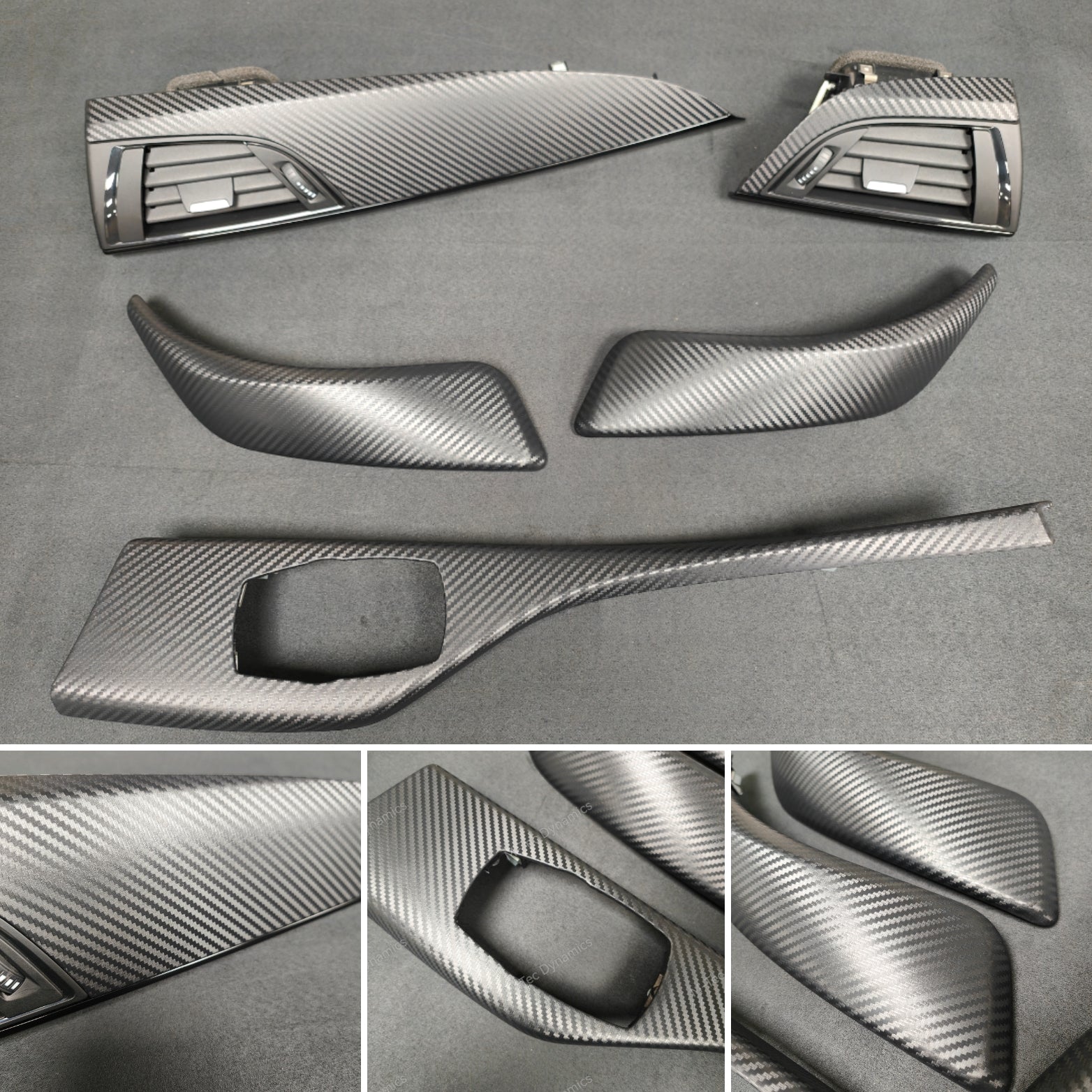 BMW F21 / F22 INTERIOR TRIM SET - 3D CARBON / GLOSS BLACK ACCENT (#1)